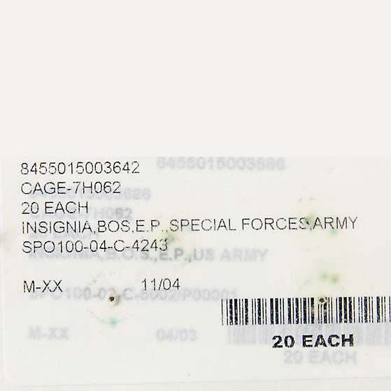 アメリカ陸軍 U.S.ARMY スペシャルフォース 勲章ピンバッジ 新品 18NG-