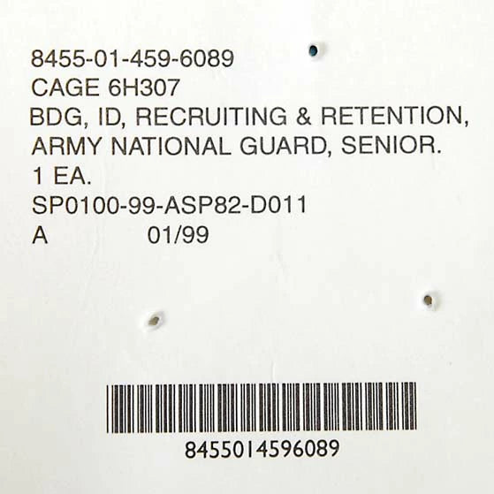 アメリカ陸軍州兵 U.S.ARMY ナショナルガード R&R バッジ 新品 19NF-