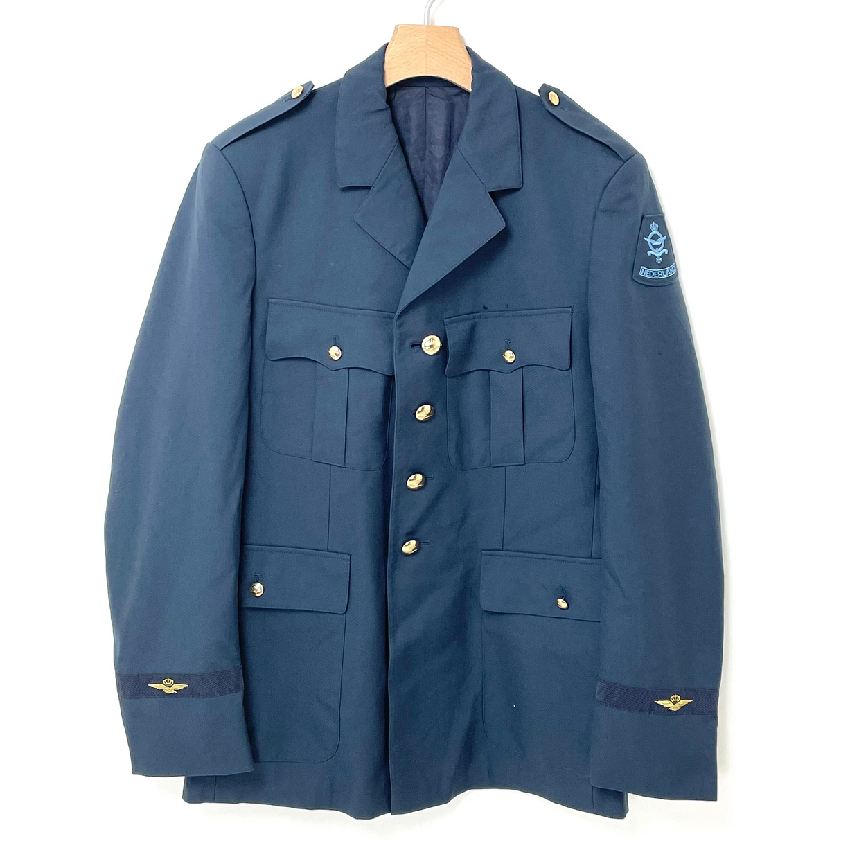 【美品】90年製 オランダ空軍 エアフォースブルー ドレスジャケット サイズ表記51.3/4【FB-JK-ML0056A】