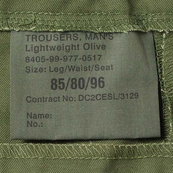 【スモール&ビッグ特価】イギリス軍 OD ベイカーパンツ 新品 201NB-SB-