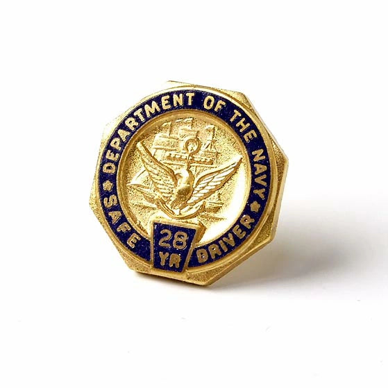アメリカ海軍 U.S.NAVY 丸型 セーフドライバー襟章 新品 20N-