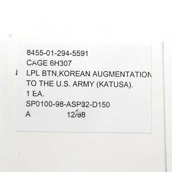 アメリカ陸軍 U.S.ARMY KATUSA 丸型 襟章ピンズ 新品 20NB-