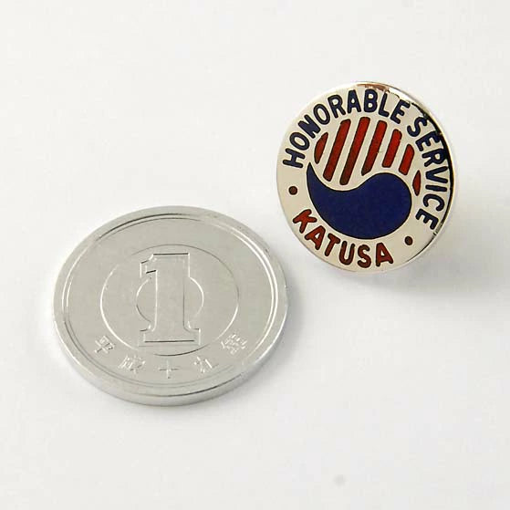 アメリカ陸軍 U.S.ARMY KATUSA 丸型 襟章ピンズ 新品 20NB-