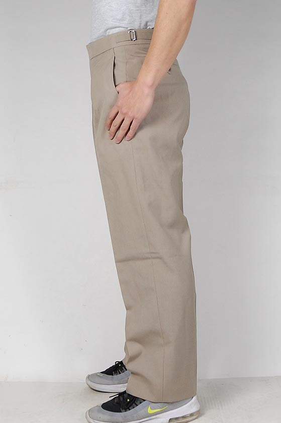 【ビッグ&スモール特価】イギリス軍 BA No.4 & RAF No.6 ベージュ トロピカル オフィサーパンツ ベルトループなし ニアニュー 211NB2-SB=