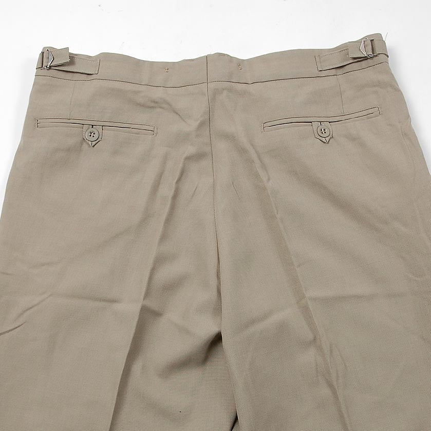 イギリス軍 BA No.4 & RAF No.6 ベージュ トロピカル オフィサーパンツ ベルトループなし ニアニュー 211NB2=