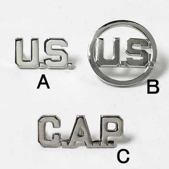 アメリカ空軍 USAF シルバー 襟章 ピンバッジ 新品 24N-