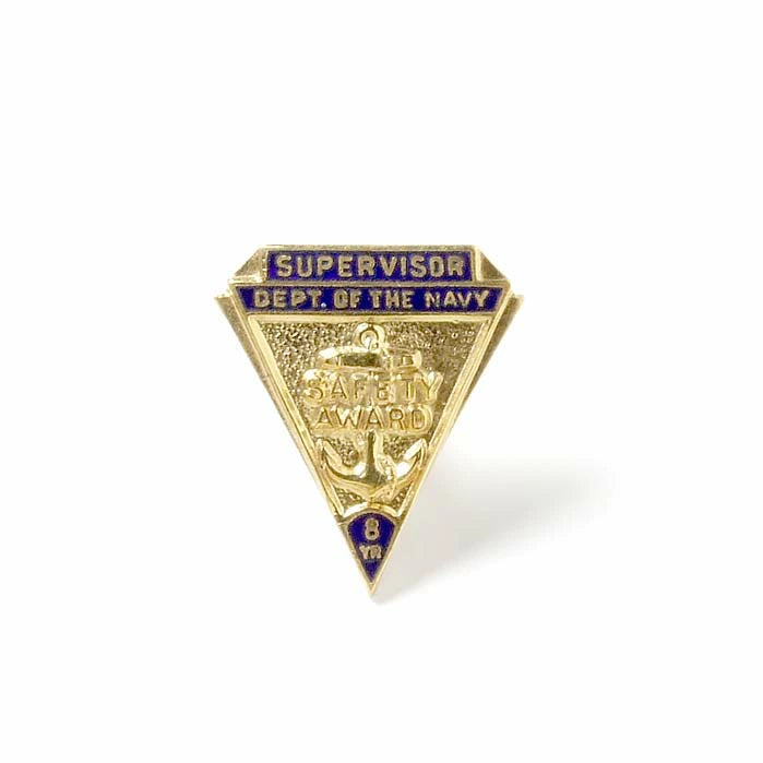 アメリカ海軍省 U.S.NAVY スーパーバイザー 襟章ピンバッジ 新品 25N-