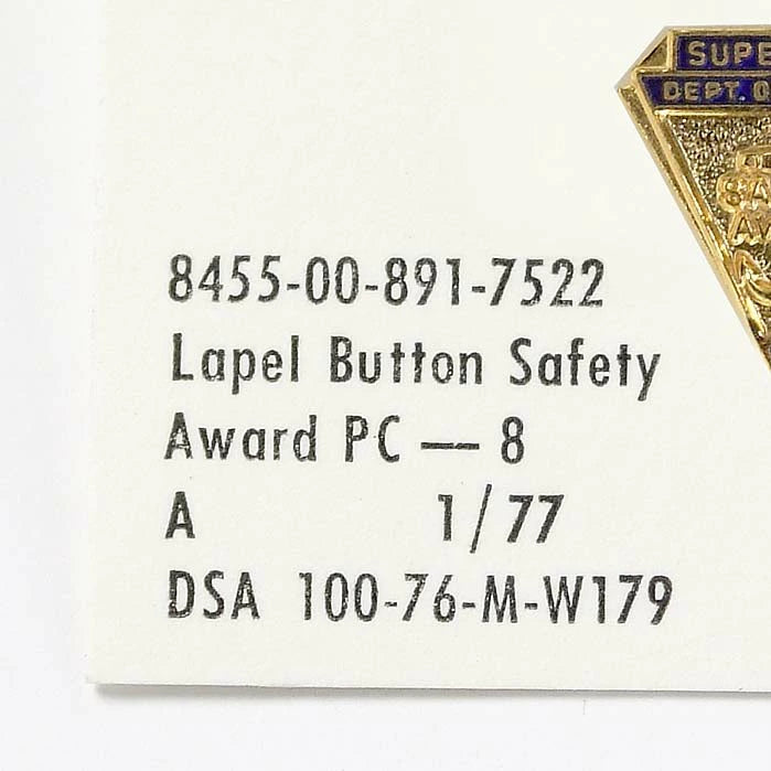 アメリカ海軍省 U.S.NAVY スーパーバイザー 襟章ピンバッジ 新品 25N-