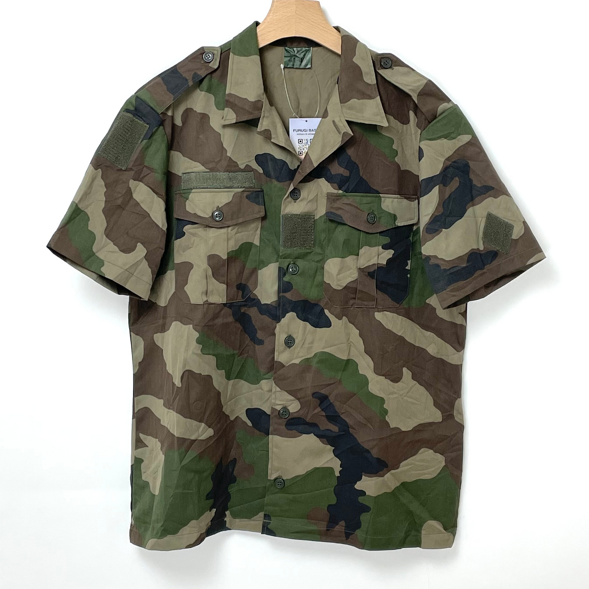 【新品】2008年製 フランス軍 CCE カモフラージュ HBT 半袖チャドシャツ サイズ表記41-42【FB-SH-ML0002S-】
