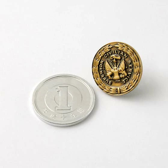 アメリカ陸軍 U.S.ARMY 丸型 シビリアンサービス襟章 新品 34N-