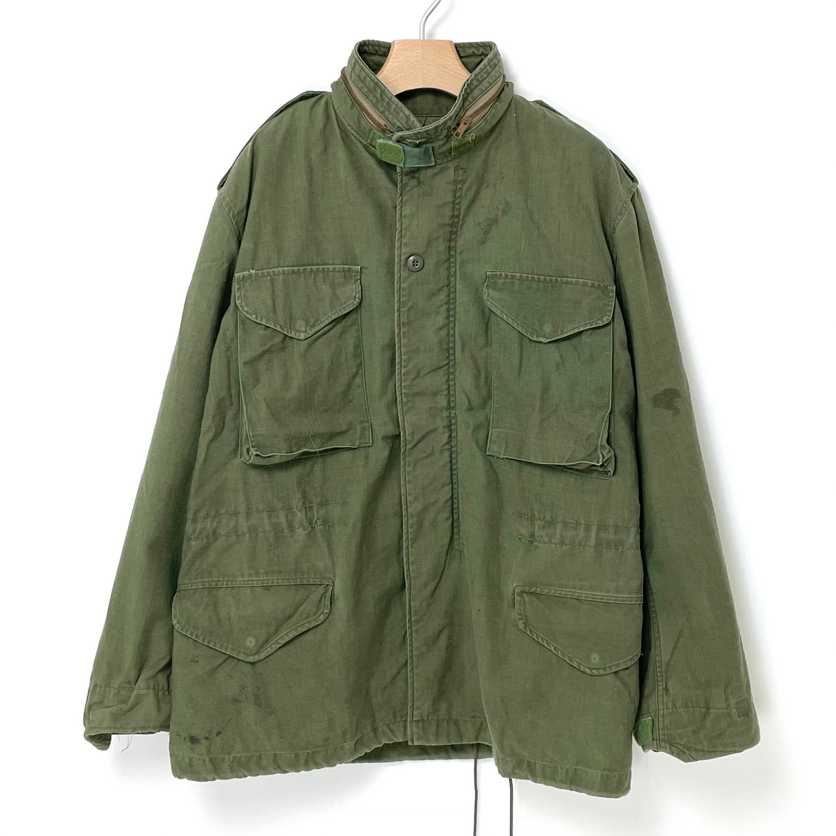 81年製 アメリカ軍 OD M-65 フィールドジャケット 3rdモデル M/Rサイズ【FB-JK-ML0051C】