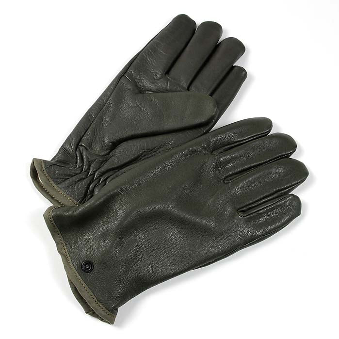 フランス軍 グリーン レザーグラブ 新品 75N-