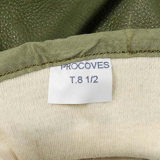 フランス軍 グリーン レザーグラブ 新品 75N-