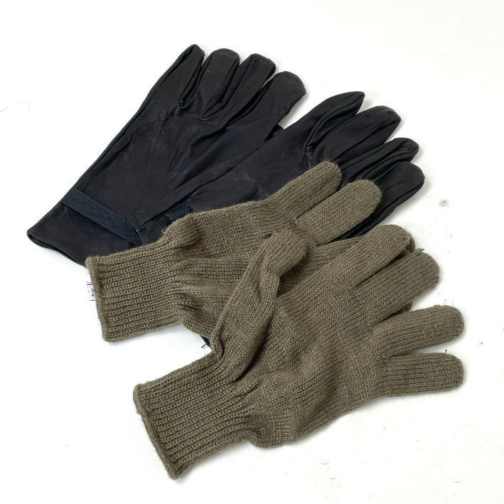 ベルギー軍 ブラック D3A レザーグラブ ウールライナー付 新品 76LN-