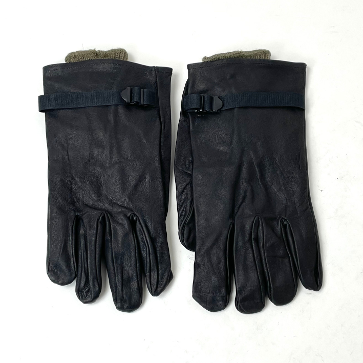 ベルギー軍 ブラック D3A レザーグラブ ウールライナー付 新品 76LN-