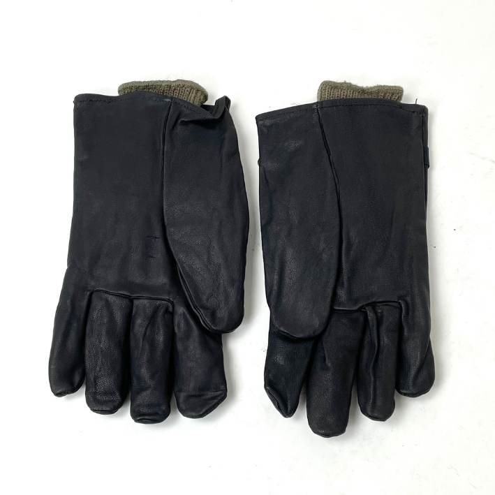 ベルギー軍 ブラック D3A レザーグラブ ウールライナー付 新品 76LN-
