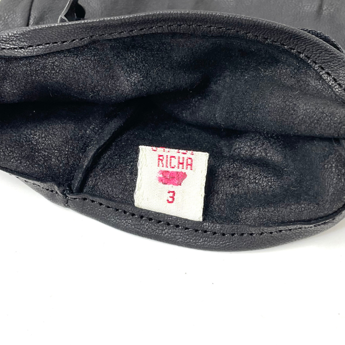 ベルギー軍 ブラック D3A レザーグラブ ウールライナー付 新品 76LN-