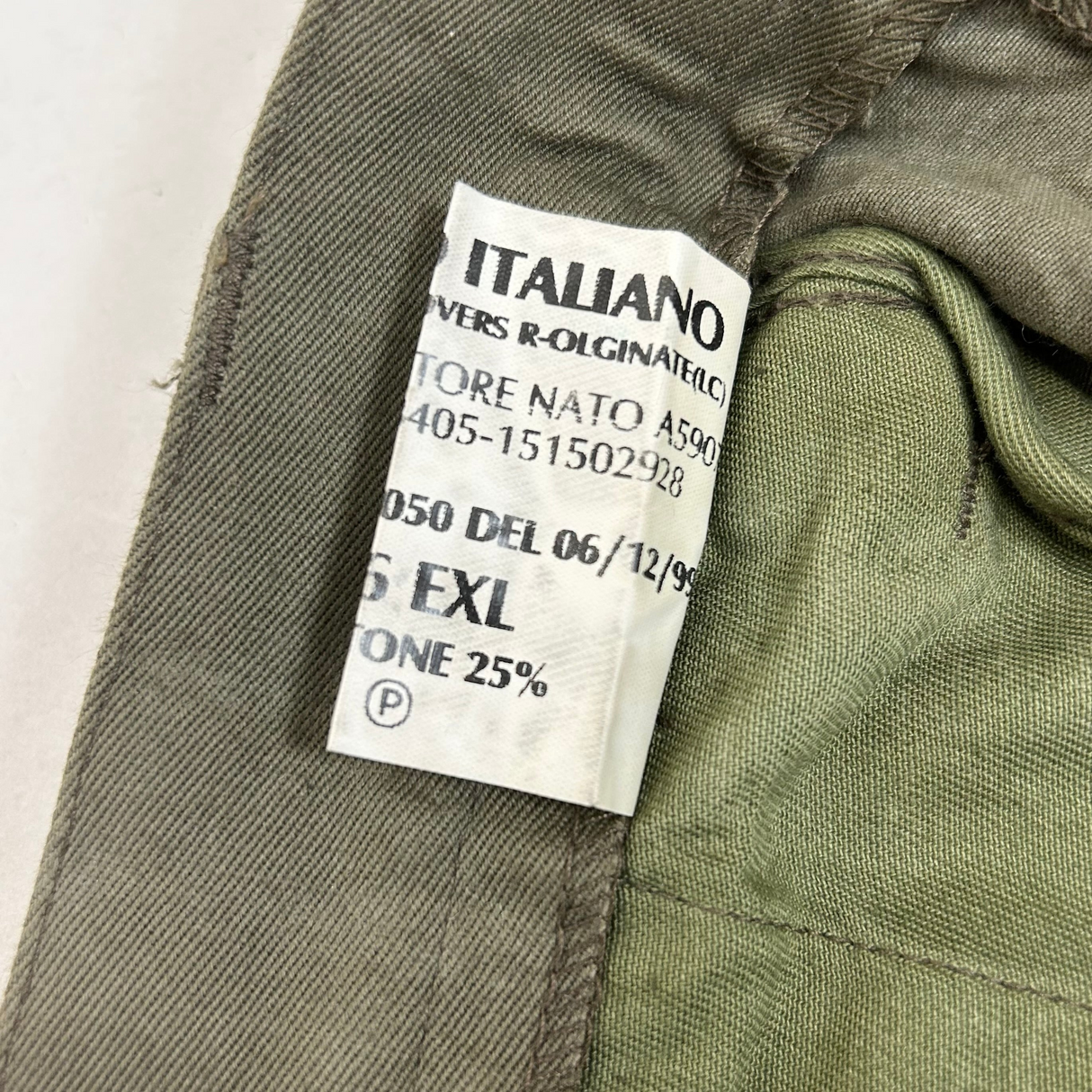 【新品】イタリア軍 オリーブ ニッカーズ カーゴパンツ【FB-PT-ML0006S=】
