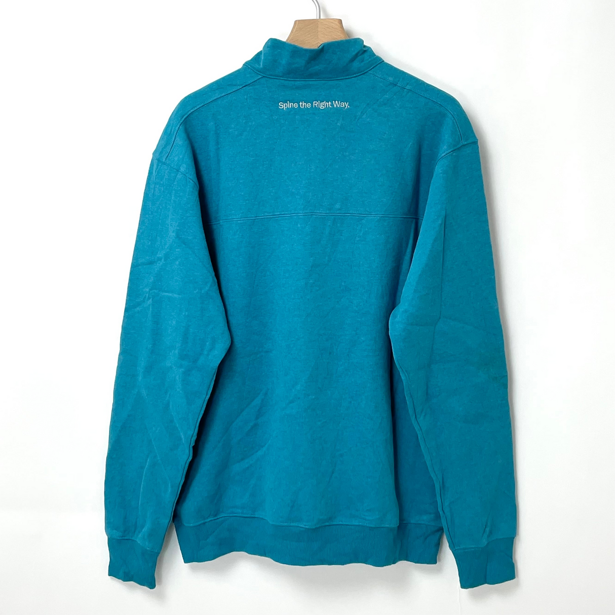 【新品】Columbia/コロンビア ターコイズブルー ハーフジップ プルオーバースウェットシャツ Mサイズ【FB-SS-0018S】