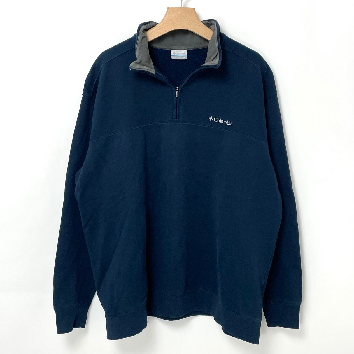 Columbia/コロンビア ネイビー ハーフジップ プルオーバースウェットシャツ XXLサイズ【FB-SS-0017B=】