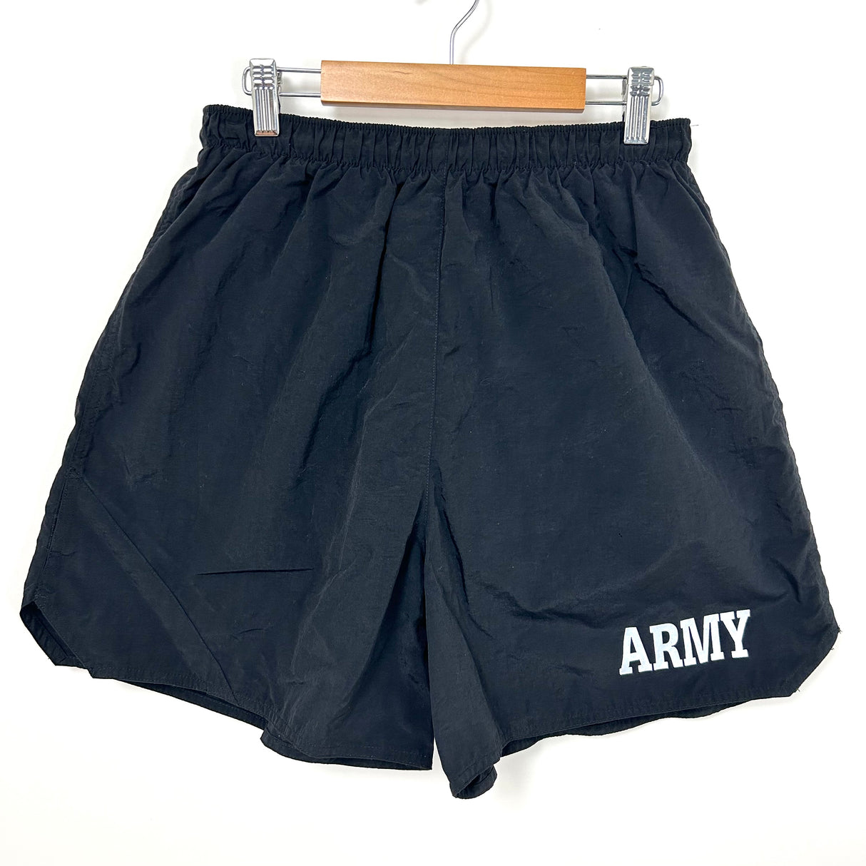 【美品】アメリカ陸軍 U.S.ARMY ブラック/シルバーレター IPFU トレーニング ショートパンツ 前期型【FB-PT-0031A-】