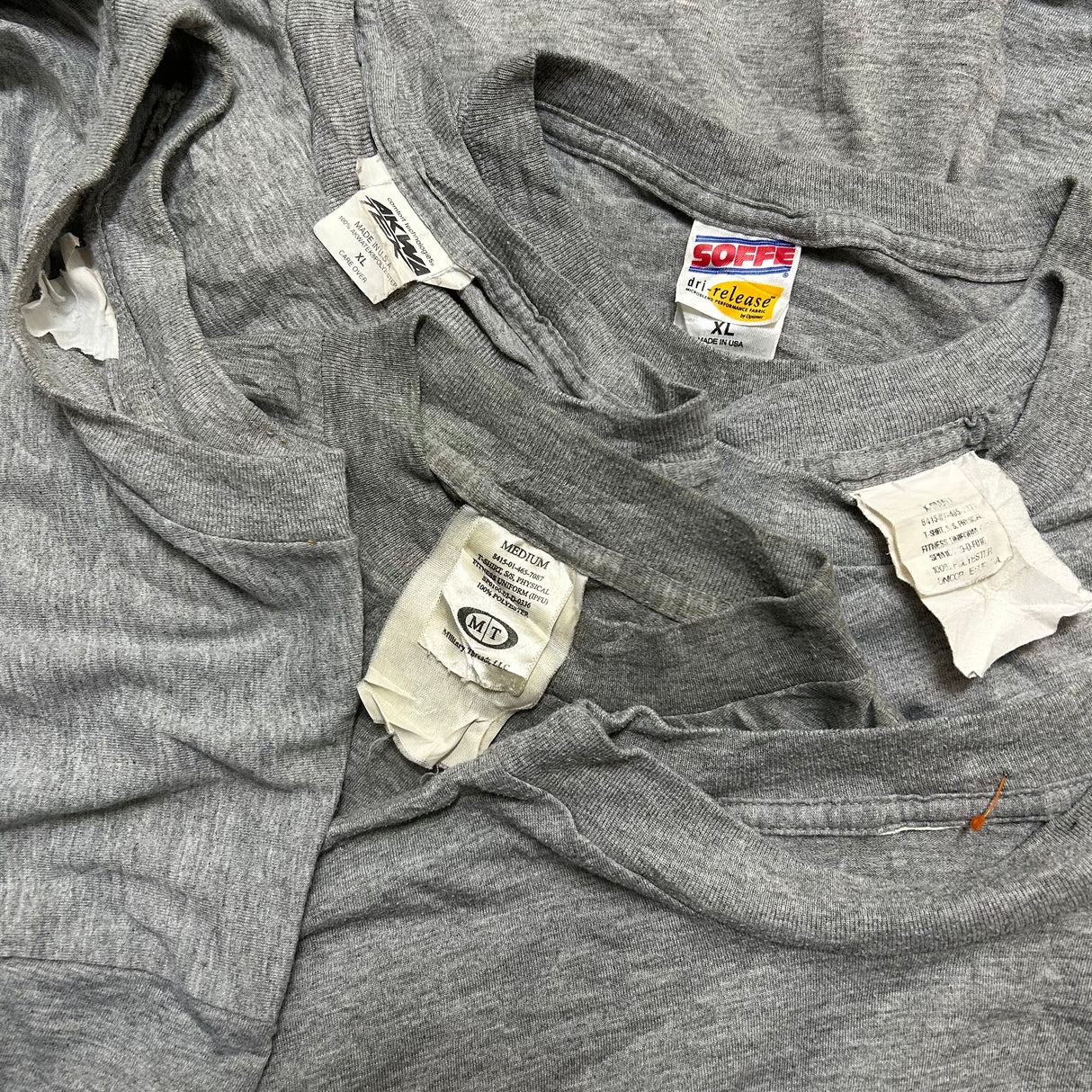 【リメイク】アメリカ陸軍 U.S.ARMY グレー 前期型 IPFU フィジカルトレーニング 半袖Tシャツ【FB-TS-0036B-】