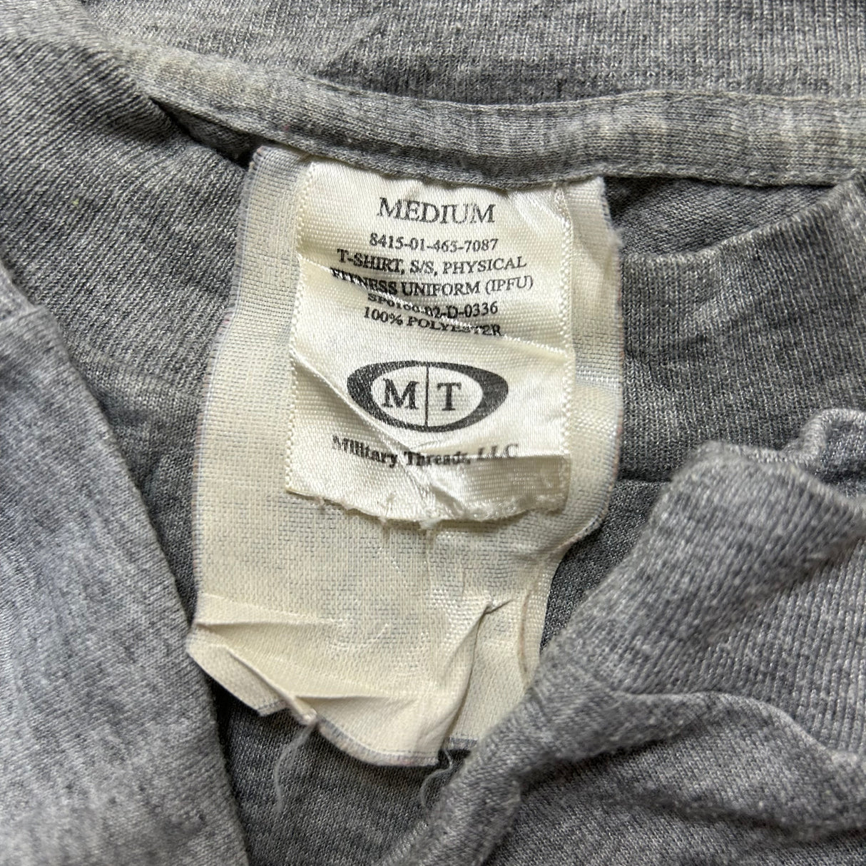 【リメイク】アメリカ陸軍 U.S.ARMY グレー 前期型 IPFU フィジカルトレーニング 半袖Tシャツ【FB-TS-0036B-】