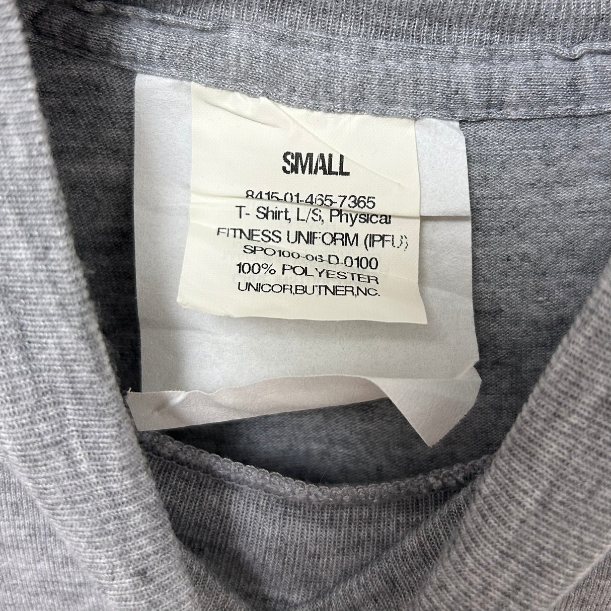 アメリカ陸軍 U.S.ARMY グレー 前期型 IPFU フィジカルトレーニング ロングTシャツ【FB-TS-ML0003C-】