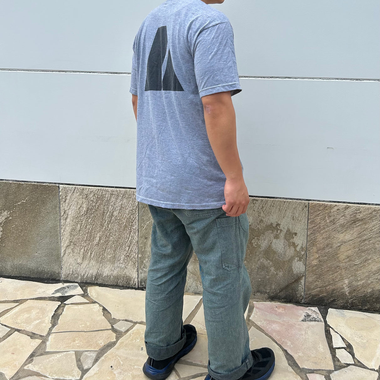 【リメイク】アメリカ軍 U.S.ARMY グレー 前期型 IPFU 半袖Tシャツ "Uncle Sam/アンクル・サム"【FB-TS-ML0007B-】