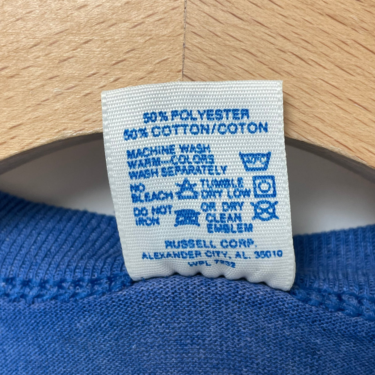 1990s RUSSELL/ラッセル ブルー WESTGATE JUNIOR GOLF ヴィンテージTシャツ "MADE IN USA" Sサイズ【FB-TS-0008B-】