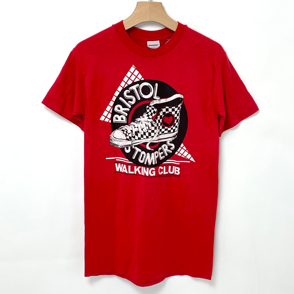 1980s BRISTOL STOMPERS レッド ヴィンテージ プリントTシャツ "MADE IN USA" Mサイズ【FB-TS-0009B-】