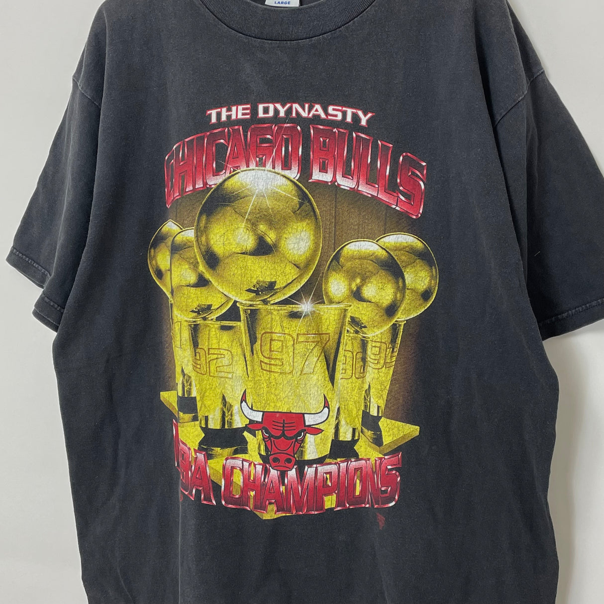 2006 STARTER/スターター NBA シカゴ・ブルズ ブラック ヴィンテージ プリントTシャツ "MADE IN USA" Lサイズ【FB-TS-0010B-】