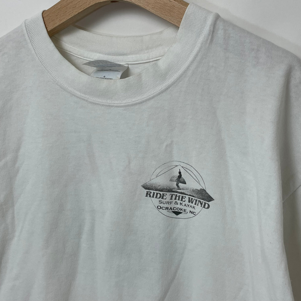 1990-2000s GILDAN/ギルダン RIDE THE WIND ホワイト ヴィンテージ プリントTシャツ Lサイズ【FB-TS-0011B-】