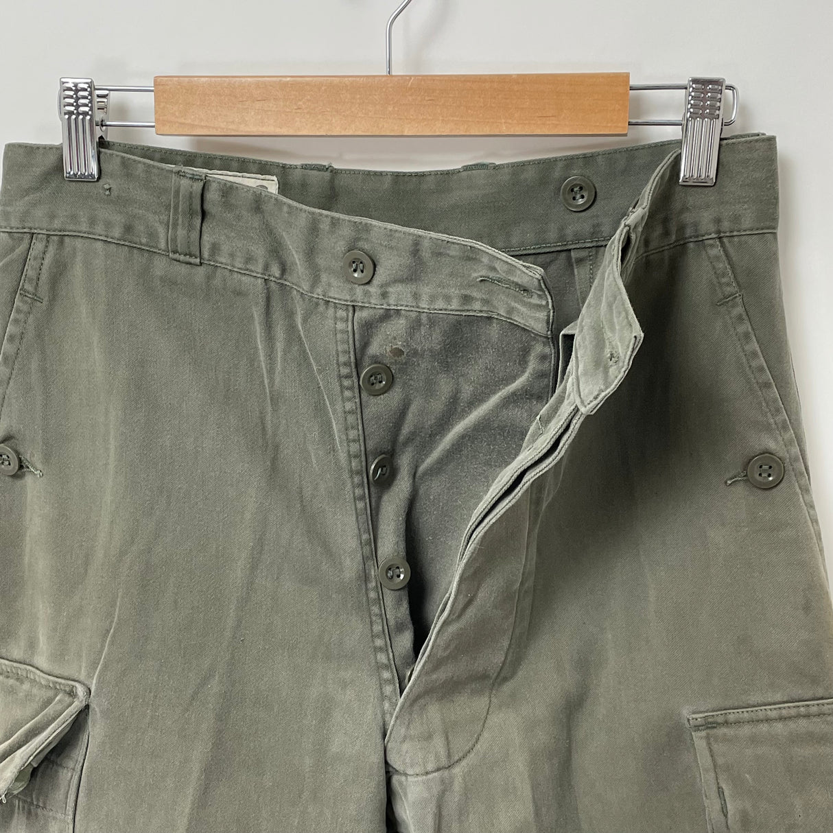 フランス軍 OD ビンテージ M-64 カーゴ ショートパンツ USED 401UH=