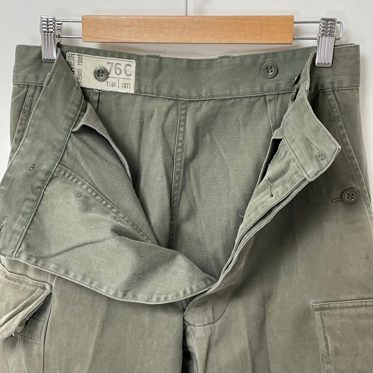 フランス軍 OD ビンテージ M-64 カーゴ ショートパンツ USED 401UH=