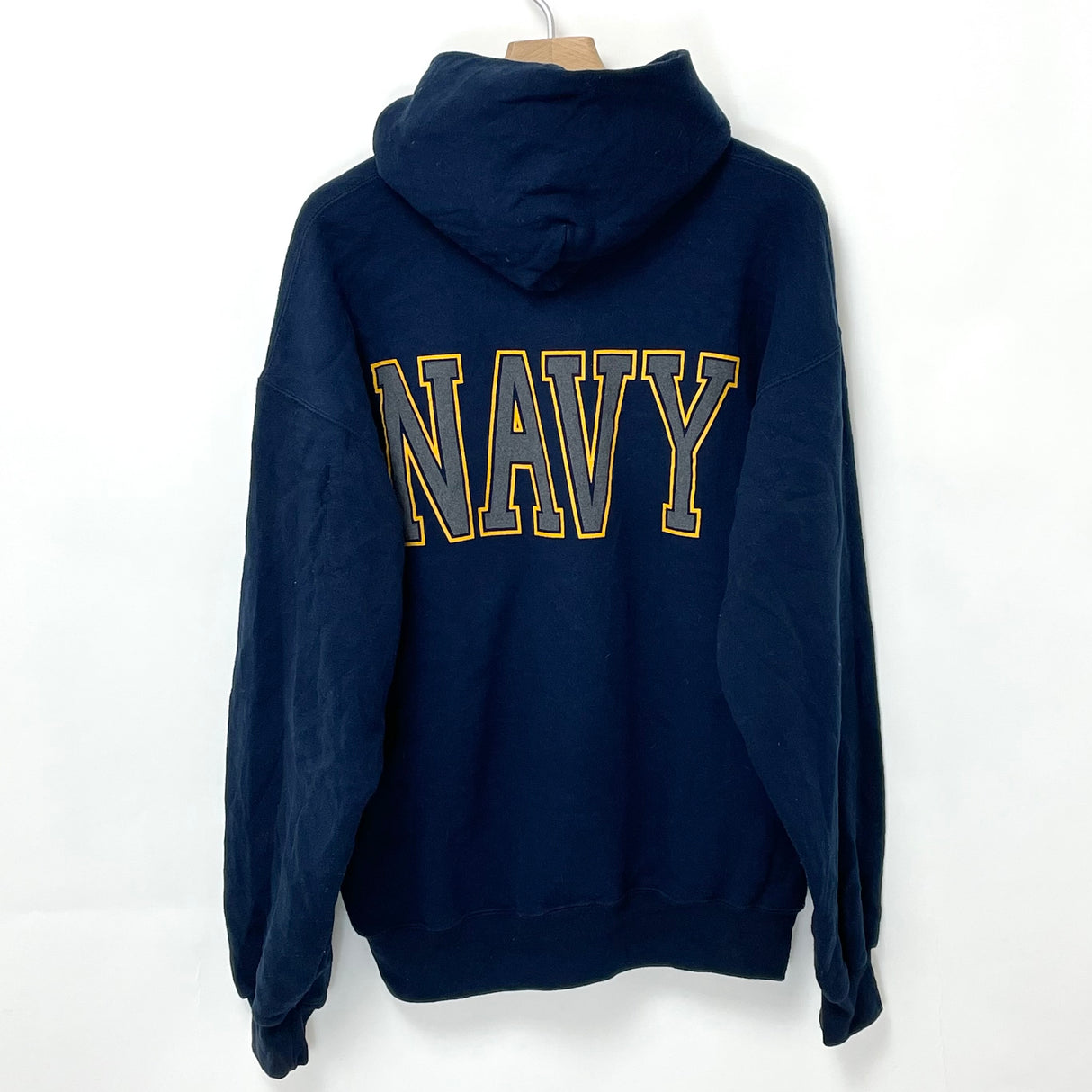 アメリカ海軍 U.S.NAVY ネイビー フードスウェットシャツ ビッグロゴ入【FB-SS-0024B=】