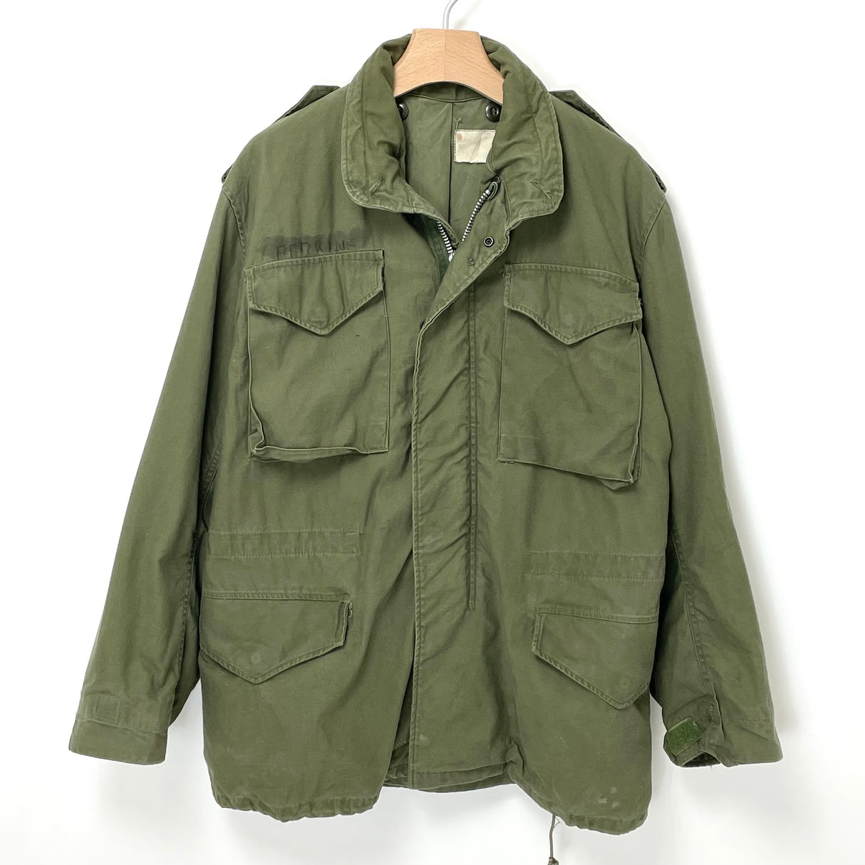 【2nd モデル】アメリカ軍 OD M-65 フィールドジャケット USED A5UVB