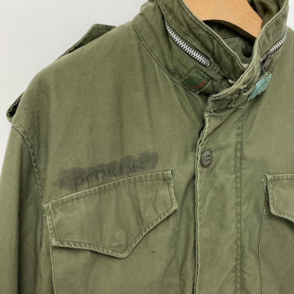 【2nd モデル】アメリカ軍 OD M-65 フィールドジャケット USED A5UVB