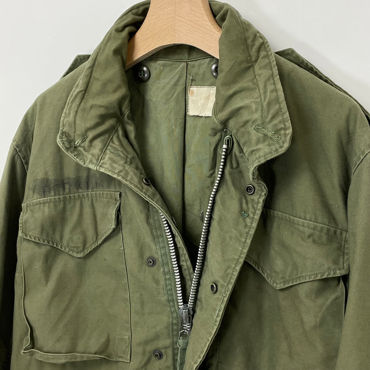 【2nd モデル】アメリカ軍 OD M-65 フィールドジャケット USED A5UVB