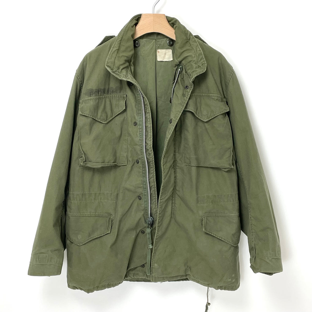 【2nd モデル】アメリカ軍 OD M-65 フィールドジャケット USED A5UVB