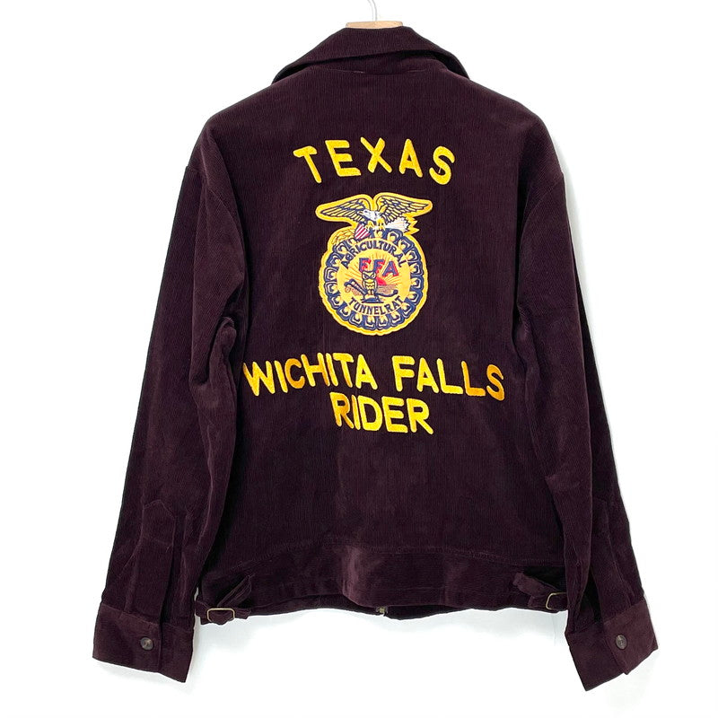 【復刻】TEXAS WICHITA FALLS RIDER バーガンディー FFA コーデュロイジャケット【FB-JK-0002S】