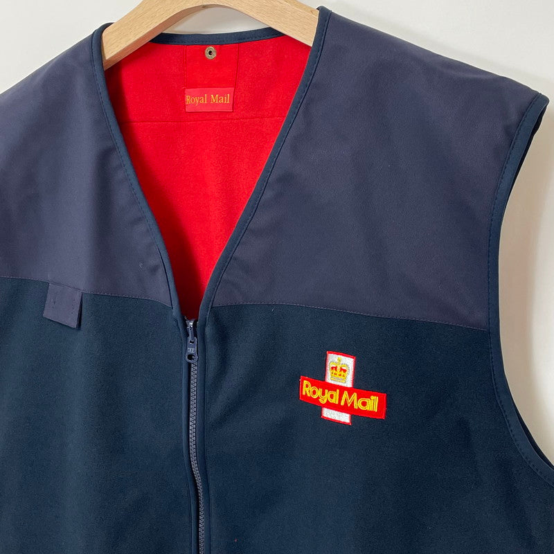 【新品】イギリス郵便 Royal Mail ネイビー/レッド フリースベスト【FB-JK-ML0015S】