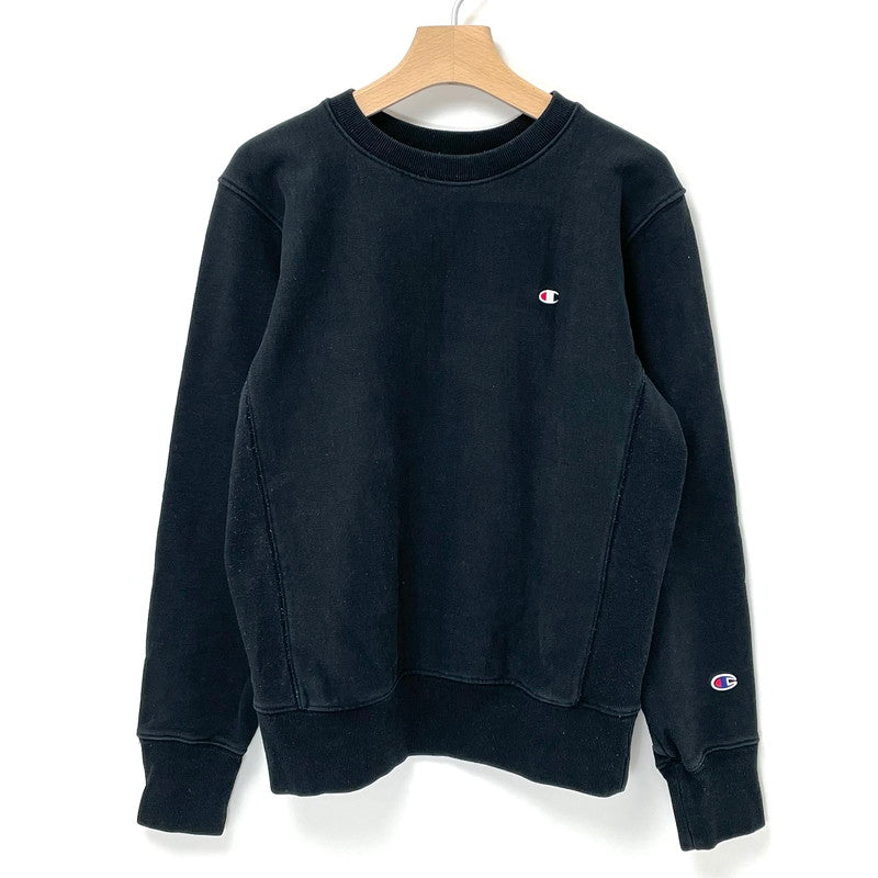 Champion Europe/チャンピオン・ヨーロッパ ブラック REVERSE WEAVE/リバースウィーブ WARM UP スウェットシャツ Mサイズ【FB-SS-0022B】