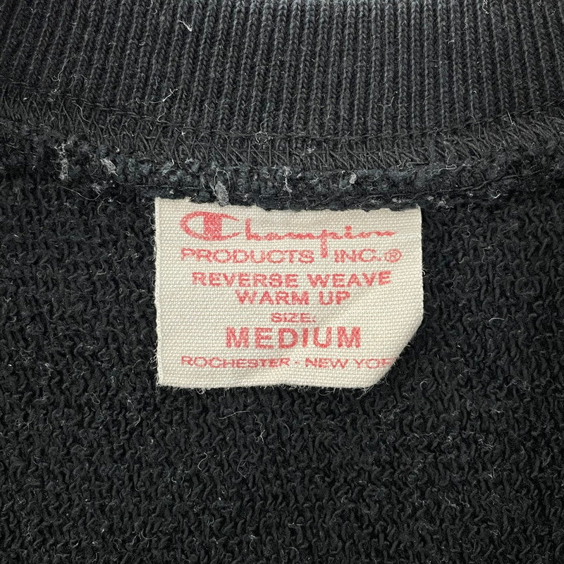 Champion Europe/チャンピオン・ヨーロッパ ブラック REVERSE WEAVE/リバースウィーブ WARM UP スウェットシャツ Mサイズ【FB-SS-0022B】