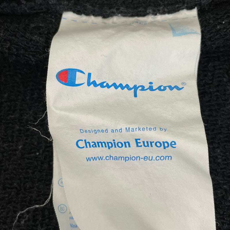 Champion Europe/チャンピオン・ヨーロッパ ブラック REVERSE WEAVE/リバースウィーブ WARM UP スウェットシャツ Mサイズ【FB-SS-0022B】