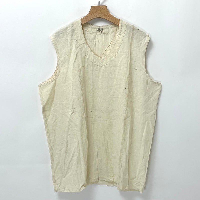 【新品訳あり】50s フランス軍 ナチュラル ヴィンテージ リネンベスト【FB-VT-ML0018SD-】
