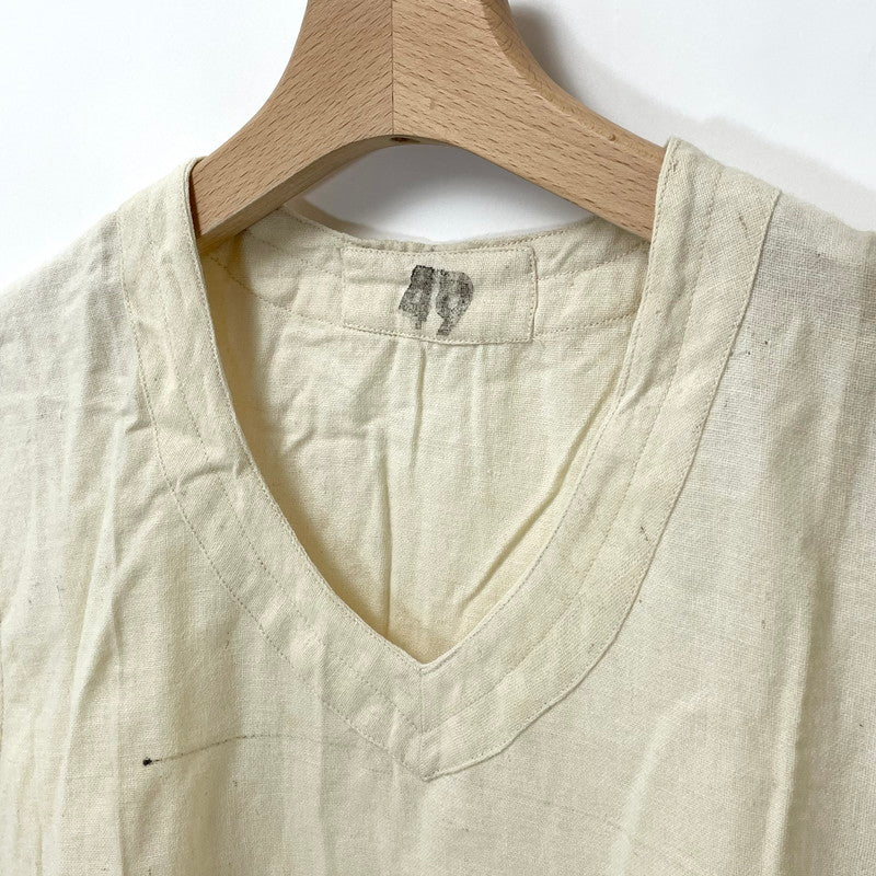 【新品訳あり】50s フランス軍 ナチュラル ヴィンテージ リネンベスト【FB-VT-ML0018SD-】