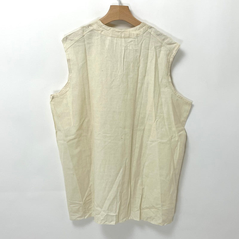 【新品訳あり】50s フランス軍 ナチュラル ヴィンテージ リネンベスト【FB-VT-ML0018SD-】