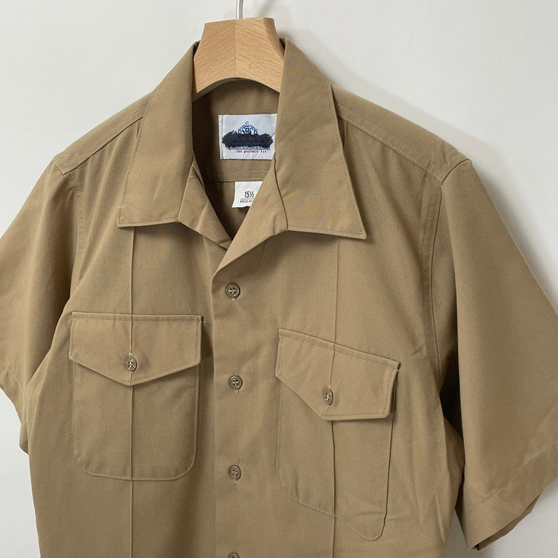 【美品】アメリカ軍 KHAKI SHADE M-1 半袖オフィサーシャツ サイズ表記15.5【FB-SH-ML0013A-】