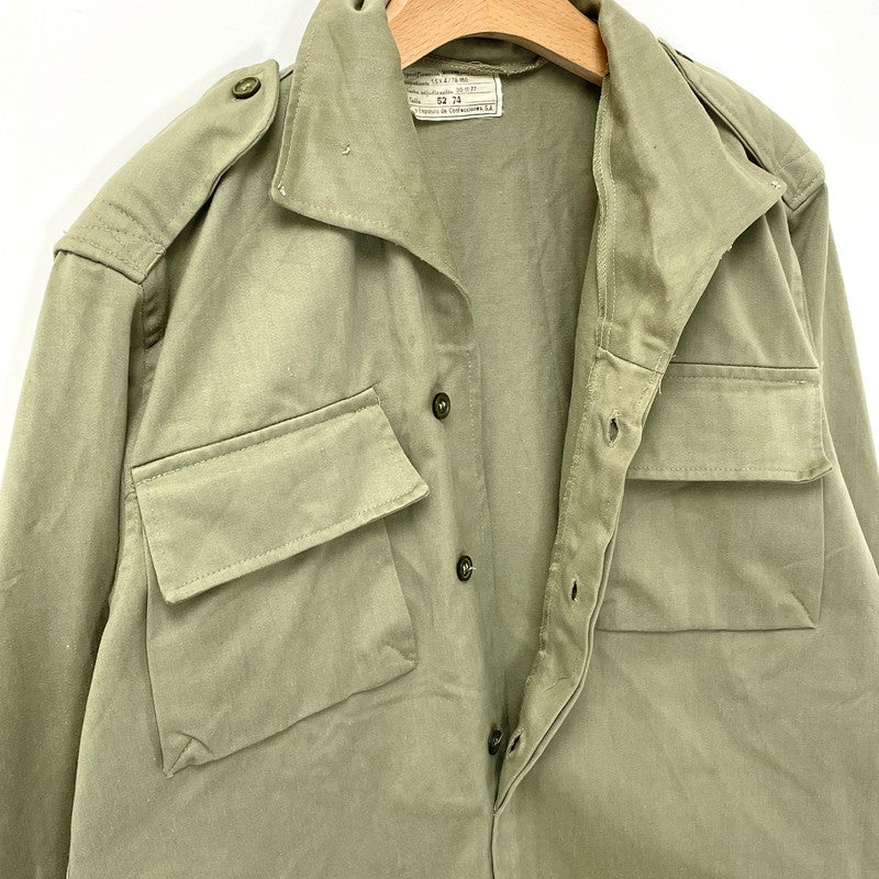 スペイン軍 カーキ ヴィンテージ M-67 チノプルオーバー シャツジャケット【FB-JK-0032B=】